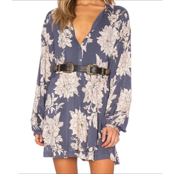 Blue Floral Long Sleeve Dress | Poshmark
